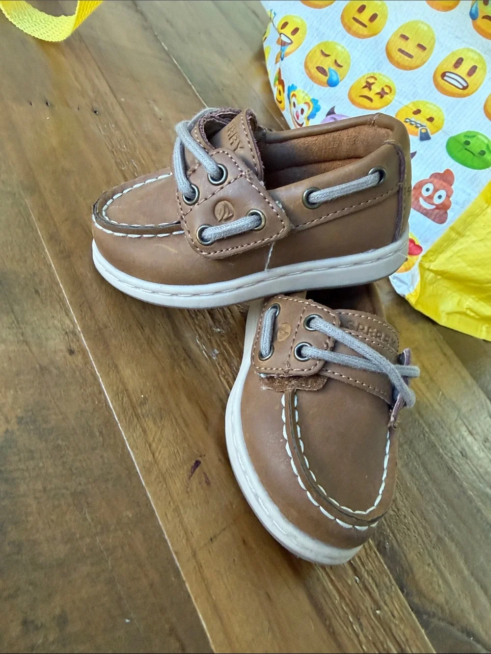 Kids Brown Leather Boat Shoes - Sperry